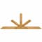 Ekena Millwork Saratoga Rough Sawn Timber Gable Bracket, Western Red Cedar, 72"W x 27"H x 4"D x 4"F, 9/12 Pitch GBW072X27X0404SAR00RWR - alternate 1